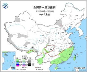 未来7天全国天气图，冷空气活跃，南方阴雨频繁，北方气温起伏大